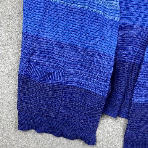 WoolOver Cardigan Sweater Women’s M Blue Ombré Wool Blend NWT - Picture 6 of 15