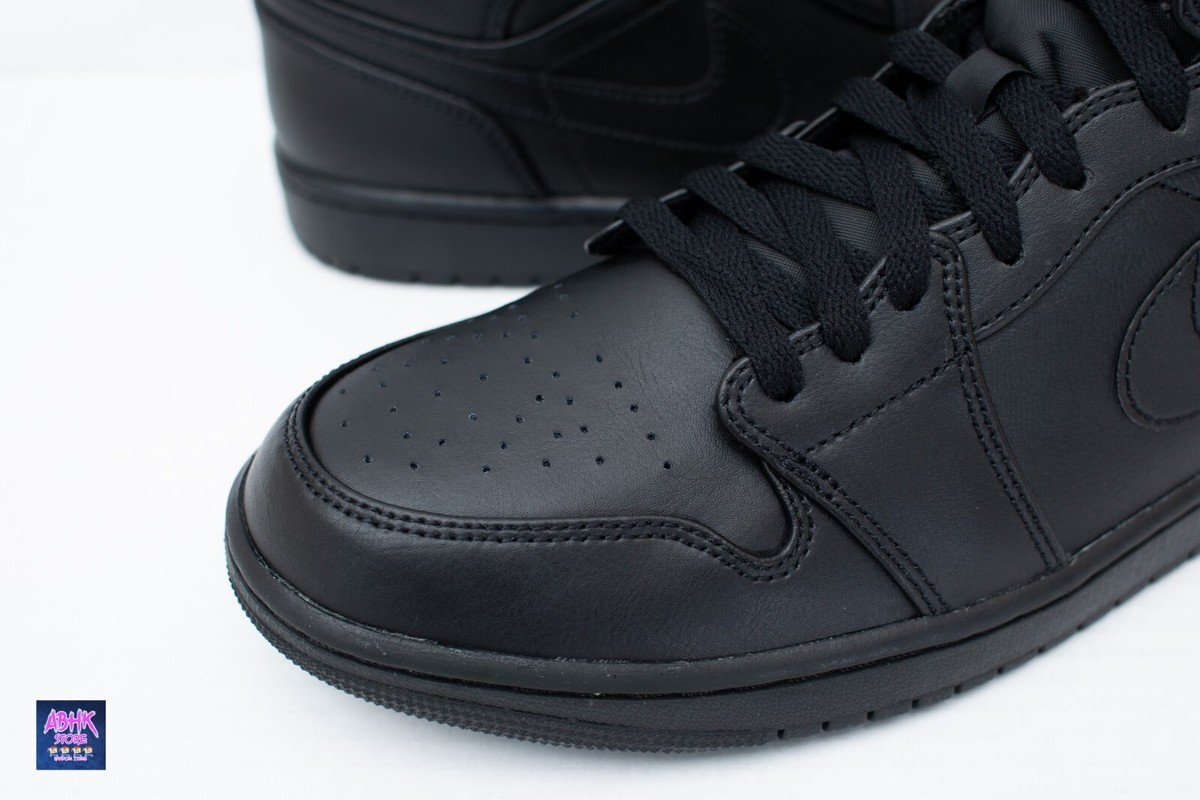 Size 11 - Air Jordan 1 2022 Mid Triple Black for sale online