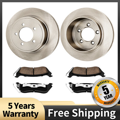 Rear Disc Rotors + Brake Pads For Ford Explorer Mercury Mountaineer 2006-2010