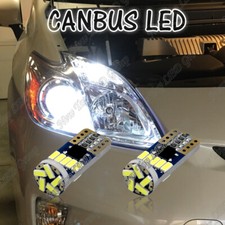 2x Canbus White Led Parking Light Bulbs For Toyota Prius Super Bright Error Free