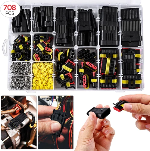 708x KFZ Stecker Steckverbindung Steckverbinder 1-6 Polig Auto Wasserdicht Zange - Bild 11 von 13