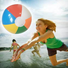 30cm Colourful Inflatable Beach Ball Summer Holiday Swimming Pool Party