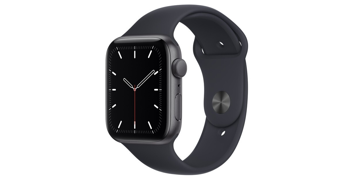 Apple Watch SE 40mm Space Gray Aluminum Case with Midnight Sport Band MKQ13LL/A  -image