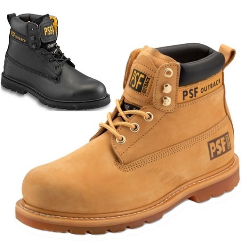 MENS PSF LEATHER SAFETY WORK SHOES 