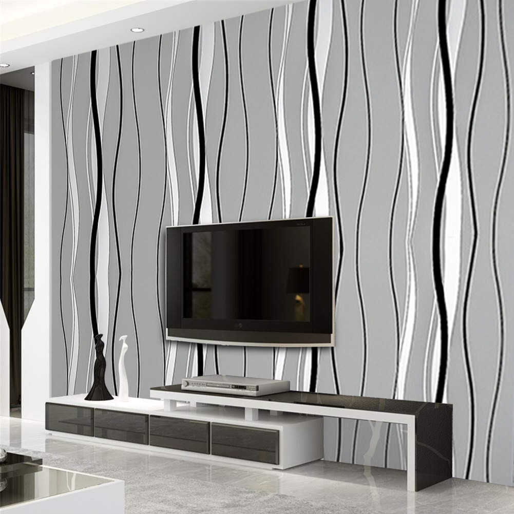 Black And Silver Wallpaper Living Room Ideas Baci Living Room