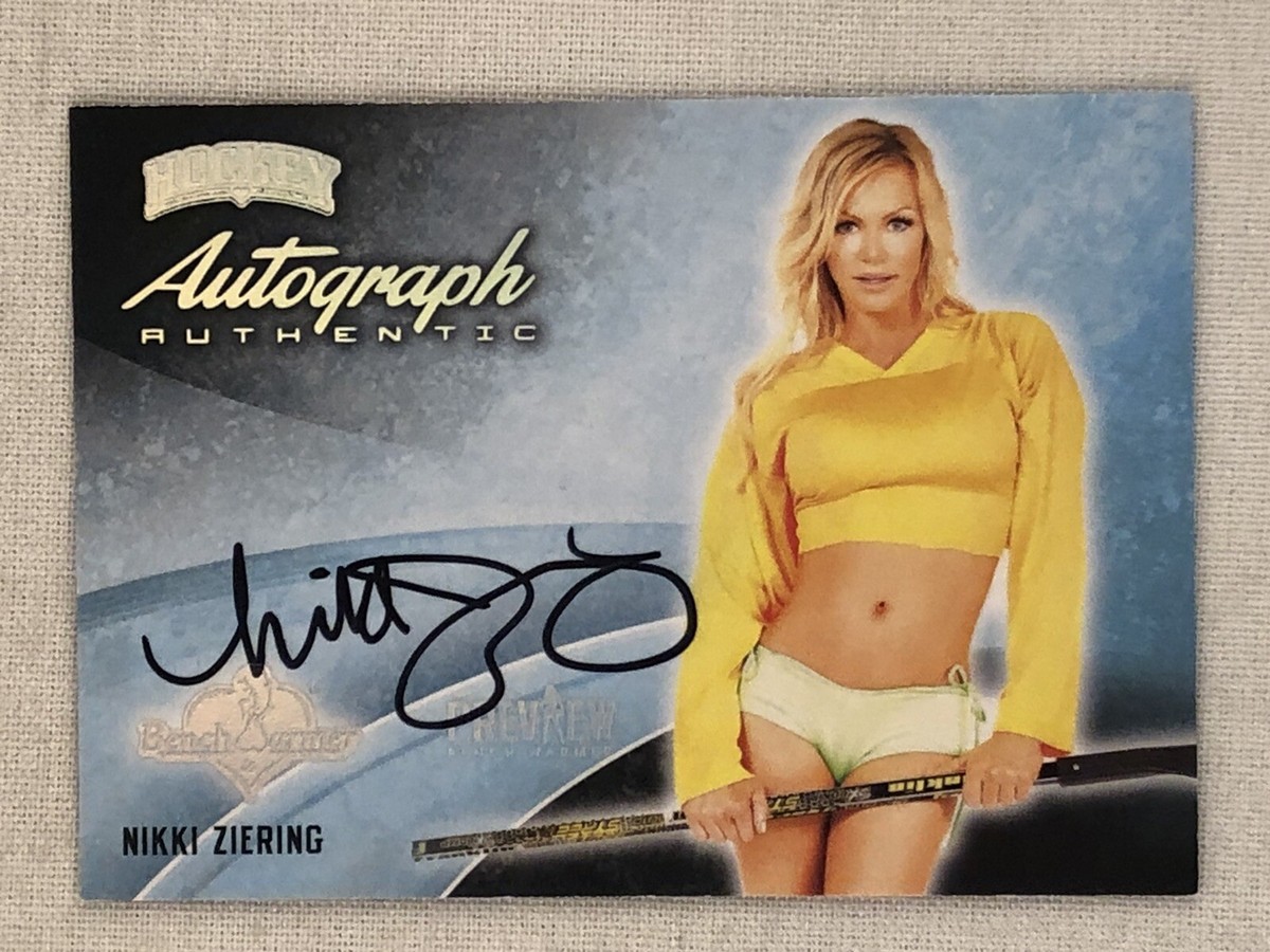 2014 Bench Warmer Hockey Nikki Ziering Preview Autograph Card #9