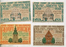 Notgeld: Friedrichsstadt Schleswig-Holstein 4 sztuki (508)