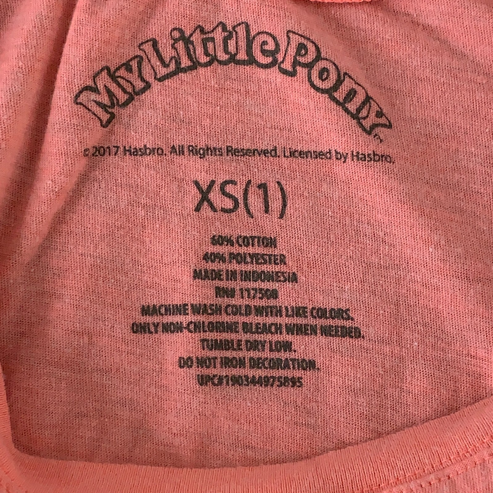 Maglietta grafica girocollo manica corta rosa My Little Pony Juniors taglia XS (1)