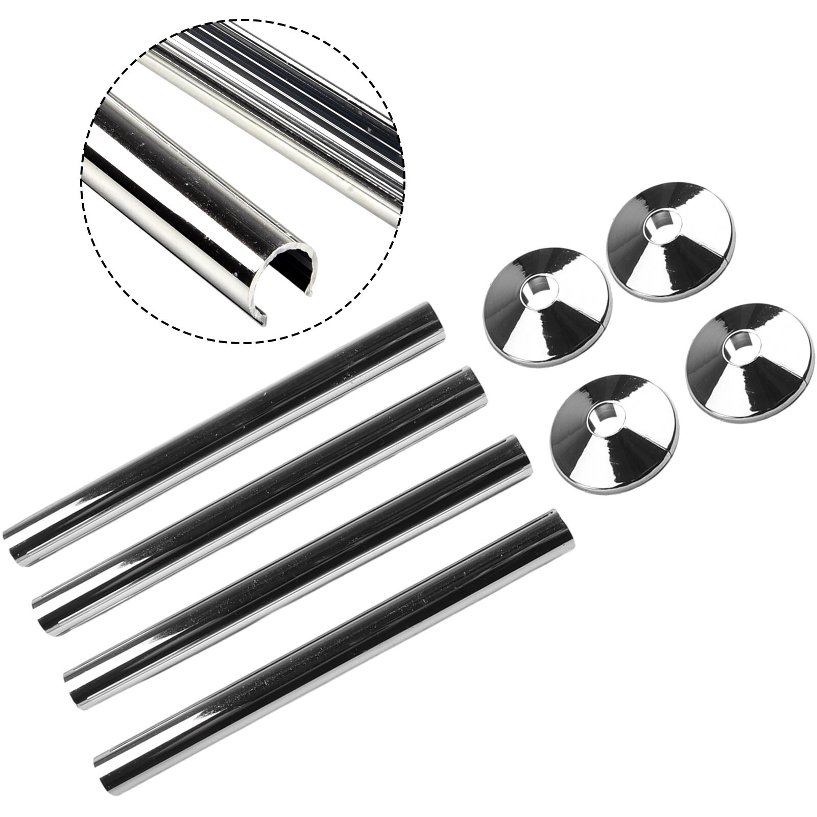 Enhance Your Home Decor with Sleek Radiator Pipe Covers Set of 8