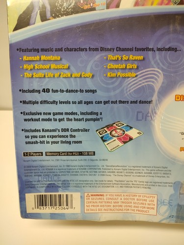 Playstation 2 Dance Dance Revolution Disney + Pad Set NIB SEALED 2008 Montana - Picture 5 of 8