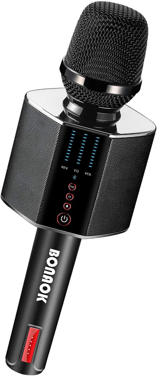 BONAOK Karaoke Microphone, Portable Wireless Bluetooth Karaoke Mic