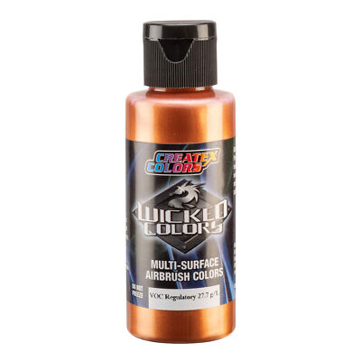 (253,00 /1l) Createx Wicked - W363 Metallic Copper - 60ml Airbrush Farbe 116363
