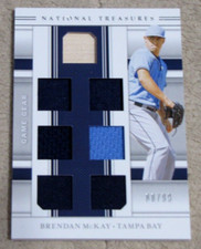 2020 Panini National Treasures Game Gear Materials Sevens Brendan McKay /99