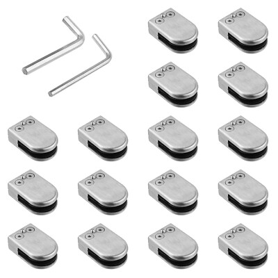 16pcs Glashalter Edelstahl Glasklemme für 11 12 mm Glasdicke Scheibensicherung