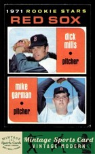 1971 Topps - Rookie Stars (Dick Mills / Mike Garman) - RC #512 Boston Red Sox