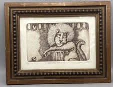 “I Say It’s Spinach” Carol Lummus Framed Etching - 1979 SIGNED
