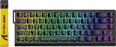 ATTACK SHARK X68 HE Rapid Trigger Keyboard Magnetic Switch, Wired 8KHz 0.01mm RT