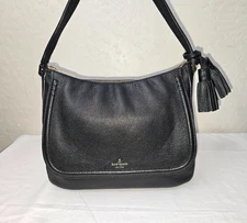 Kate Spade Orchard Street Treana Black Pebble Grain Leather Hobo Shoulder Bag
