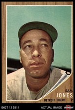1962 Topps #92 Sam Jones Tigers 4 - VG/EX