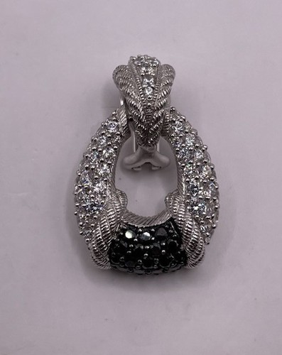 Judith Ripka Black Onyx Sterling Silver Door-Knocker Earrings (12.7g) - Bild 7 von 14