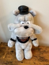 Vintage Harley Davidson Biker Bulldog 12  Plush Stuffed Animal 1993 Very Good 