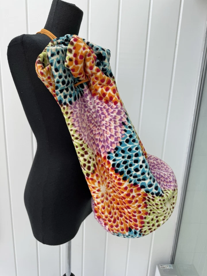 Missoni Home Beach Tote Bag Multicolor Terry Cloth Sling Italy LARGE - Image 3 of 4