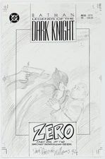 1992 Batman v Mr Freeze Unpublished #1 Variant Cover ORIGINAL ART David Williams