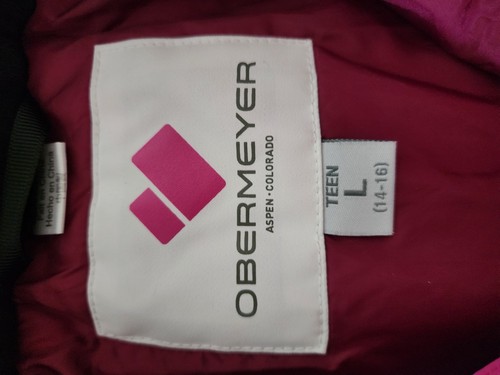Girls Teen Obermeyer Rylee Ski Jacket Pink/Purple Size L (14-16) - Picture 11 of 15