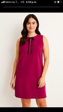 Zara Fuchsia Sleeveless Top with Black Trim