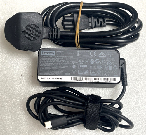 Lenovo 45W 20V 2,25A USB C Pin Netzteil für Laptops mit UK Stecker