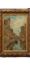Quadro chioggia venezia achille bozzato originale espertizzato 50x34 cm perfetto