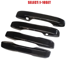 For 22-25 Honda 11th Gen Civic Door Handle Covers W/ Front Smartkey Black 4-40X