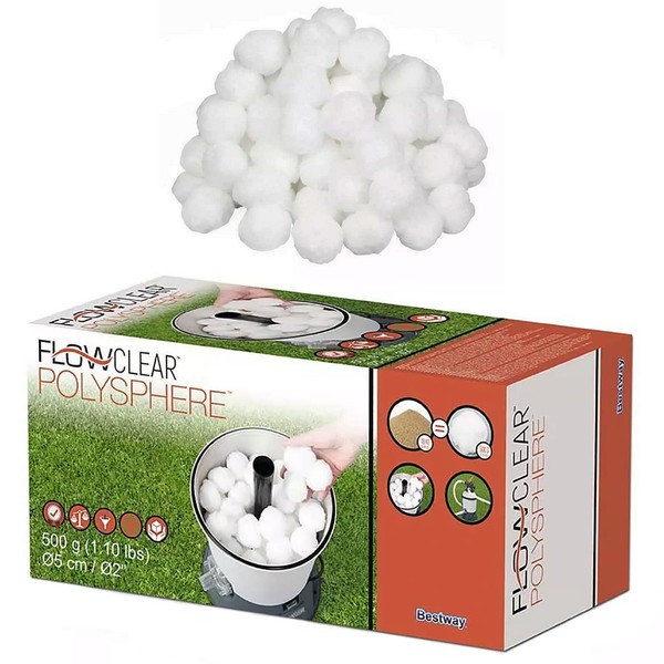 Bestway 500G FilterbäLle FüR Sandfilter Ersetzt 18Kg Filtersand Pool Filter-image