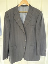 Aquascutum Davide Cenci Suit Jacket Blazer Pinstripe XL