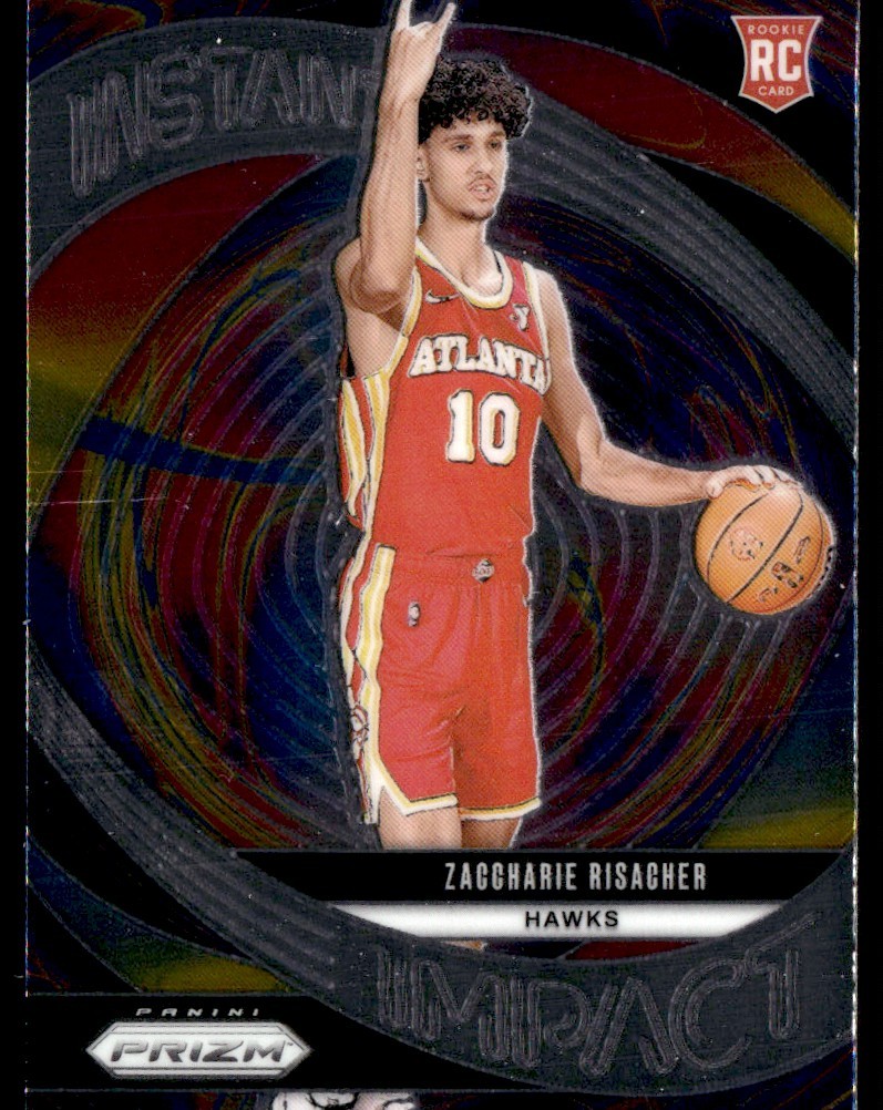 ZACCHARIE RISACHER 2024-25 PANINI PRIZM INSTANT IMPACT RC ATLANTA HAWKS #21