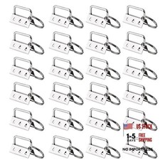 HRLORKC 50 Sets Key Fob Hardware Keychain Wristlet with Split Ring
