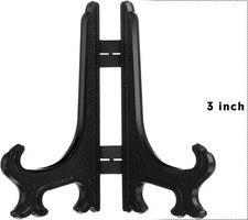 4Pcs 3" Plastic Easel Coin, Phone, Display Stands/Holders/Picture Easels Black