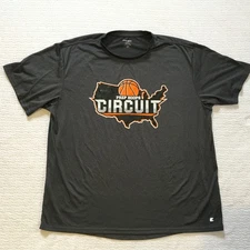 Eastbay Prep Hoops Circuit Basketball Graphic T Shirt Men's 2XL Charcoal Gray