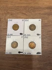 (4) 1902 Indian Head Pennies- Choice Uncirculated UNC