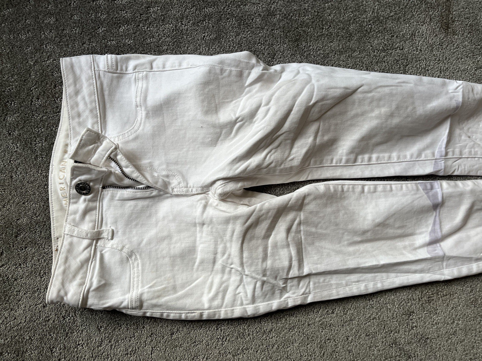 American Eagle White Super Stretch Solid Jegging … - image 4