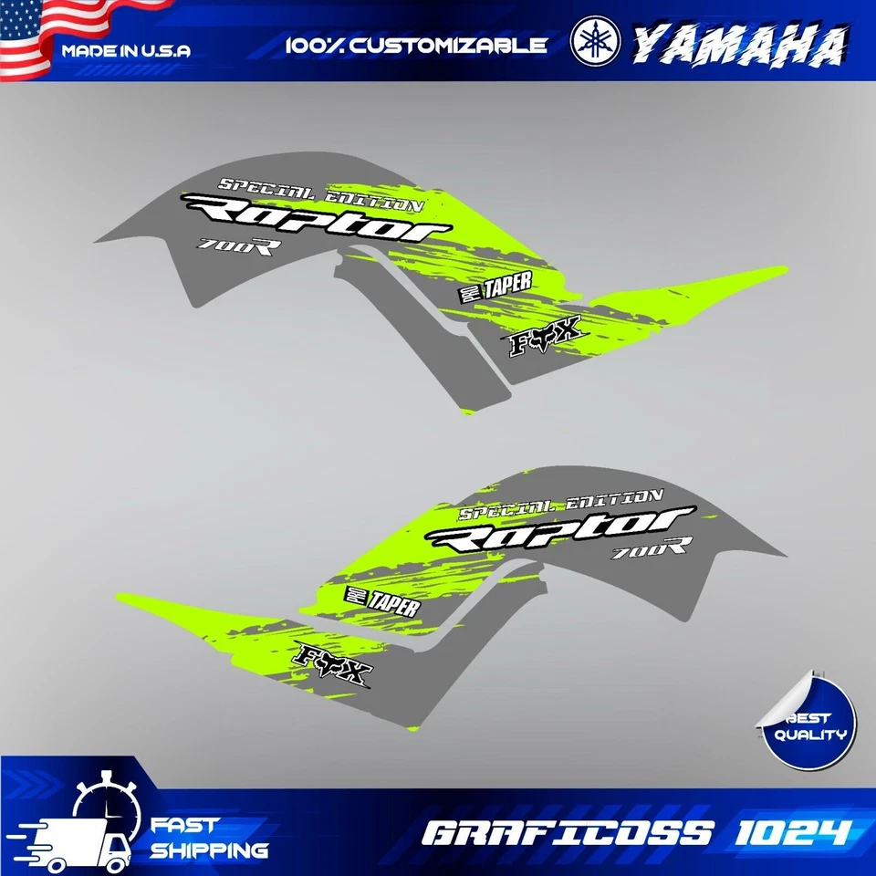 Yamaha Raptor 700R Quad ATV Graphic Kit 2013-2023 YAMAHA RAPTOR 700 (2013-2024) - Imagen 2 de 2