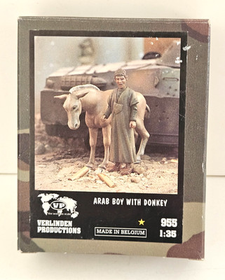 1/35 VERLINDEN ARAB BOY WITH DONKEY #955 NEW RESIN FIGURES MIDDLE EAST MODEL