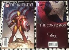 CIVIL WAR THE INITIATIVE #1 FIRST PRINT and the confession IRON MAN 2007 marvel 