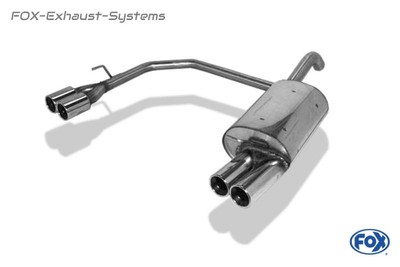 FOX Duplex Sport Exhaust with VB Pipe Toyota Corolla E12 Hatch 2x80 Round