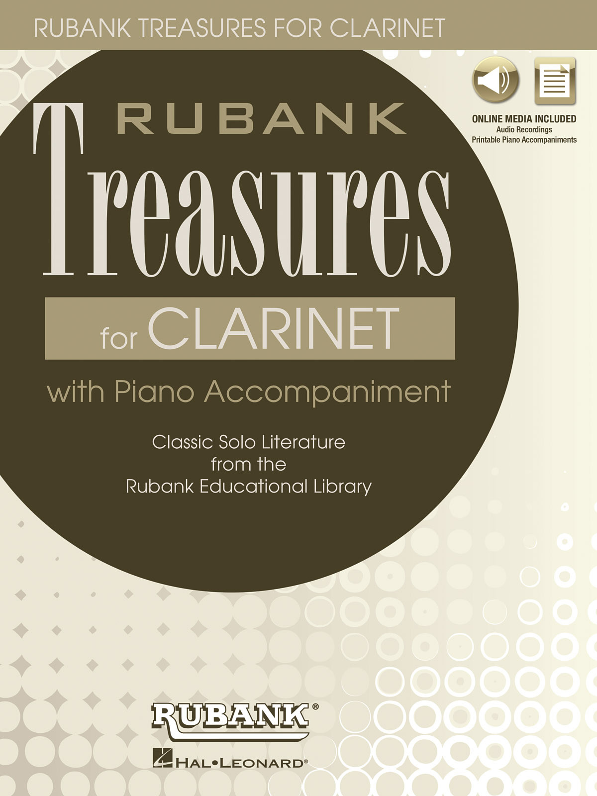 Rubank Treasures for Clarinet Easy to Advanced Sheet Music Book Play-Along Audio