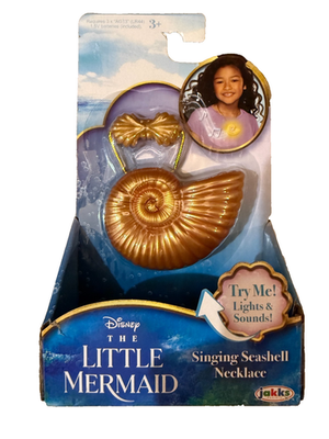 #ad Disney Little Mermaid Singing Seashell Necklace Jakks Pacific Lights Sounds $13.98