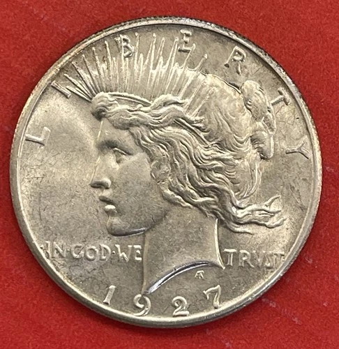 1927 P Peace Silver Dollar, Uncirculated.
