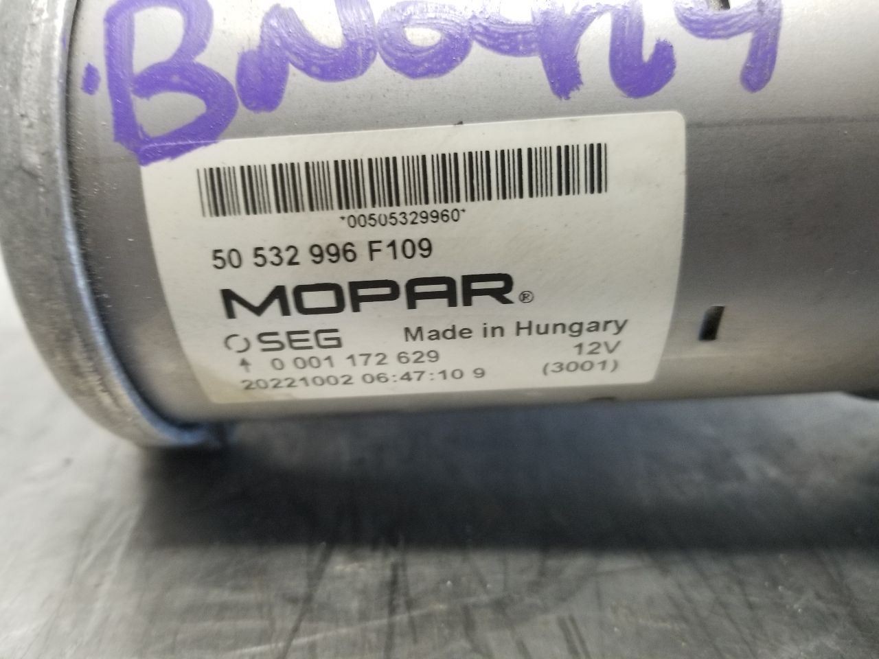 Maserati Grecale 2023-2023 Starter motor P/N 001172629