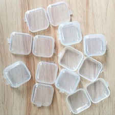 Mini Portable Clear Plastic Small Box Jewelry Storage Container Bead Clear Case
