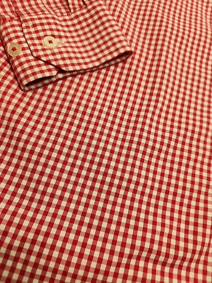 Southern Tide Intercoastal Youth XL (16) Manga Larga Abotonada Cuadros Rojo Foto 2 de 4